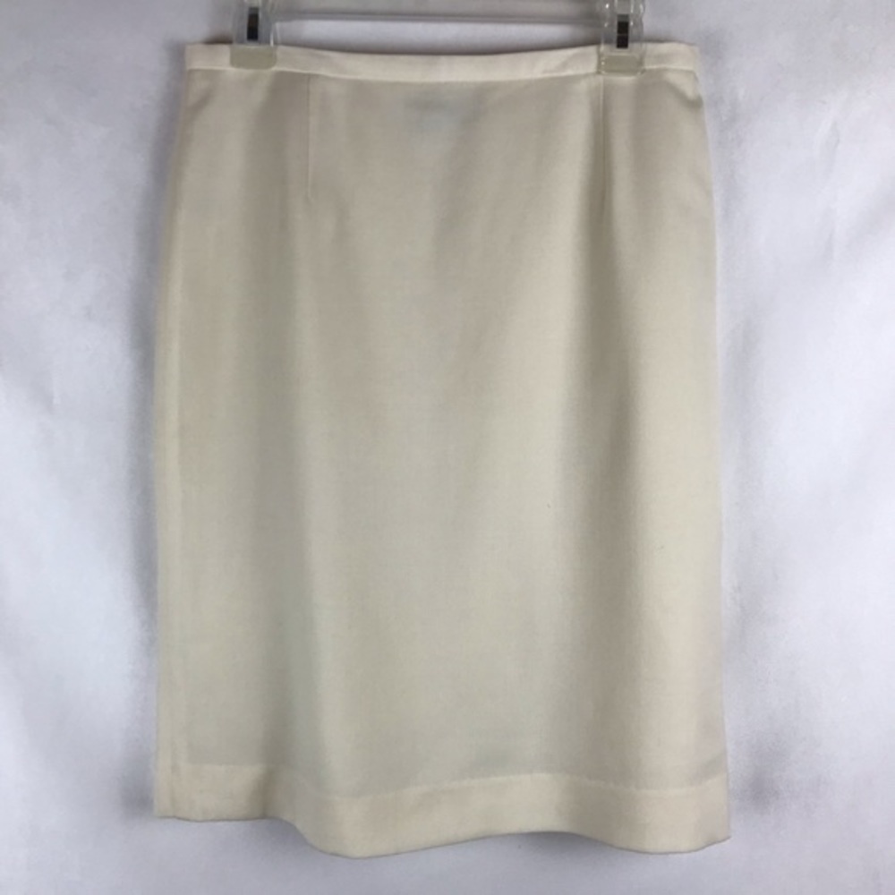 Pendleton Lined Wool Skirt Winter White Size 6p - image 1
